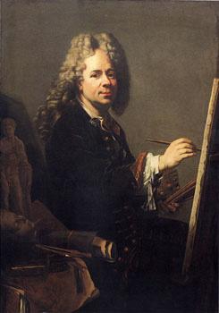 Jacob van Schuppen Selbstbildnis vor der Staffelei oil painting image